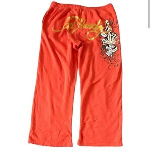 🌺Ed Hardy “Death Before Dishonor” Tattoo Graphic Joggers - Size XL🌺